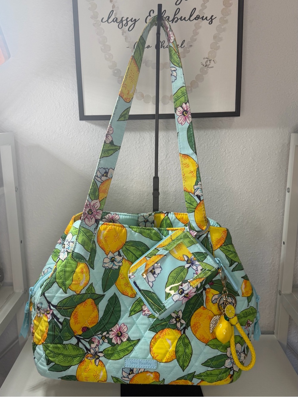 Vera Bradley ‘Lemon Grove’ Triple Compartment Tote w/ Wallet - NWOT